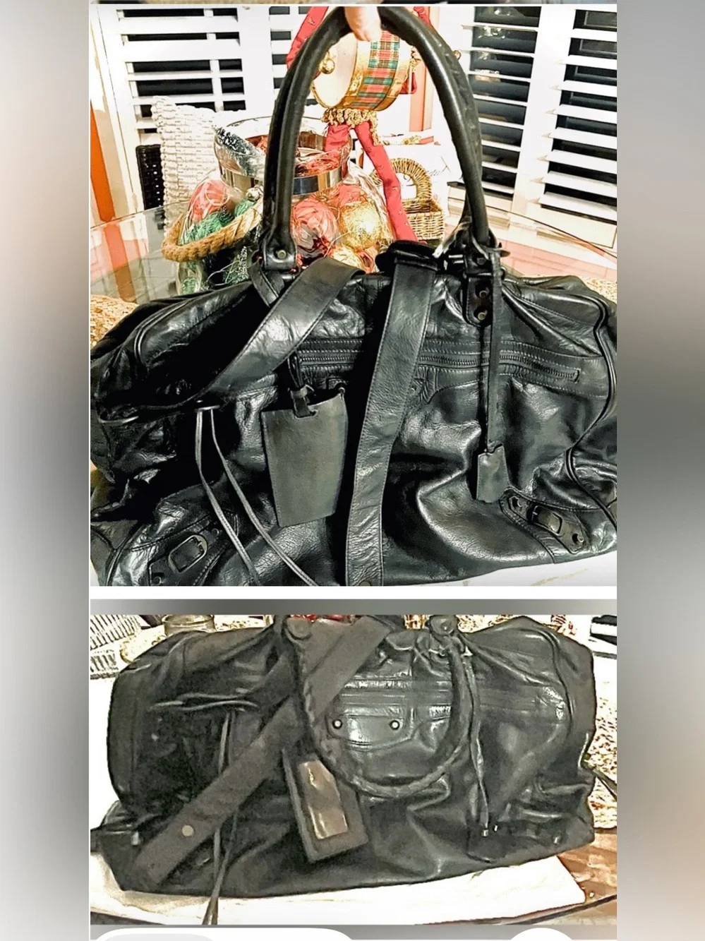 Balenciaga 2010 Men’s Blackened Olive Motorcycle Weekend/Duffle Bag/Read/🤩Rare😉